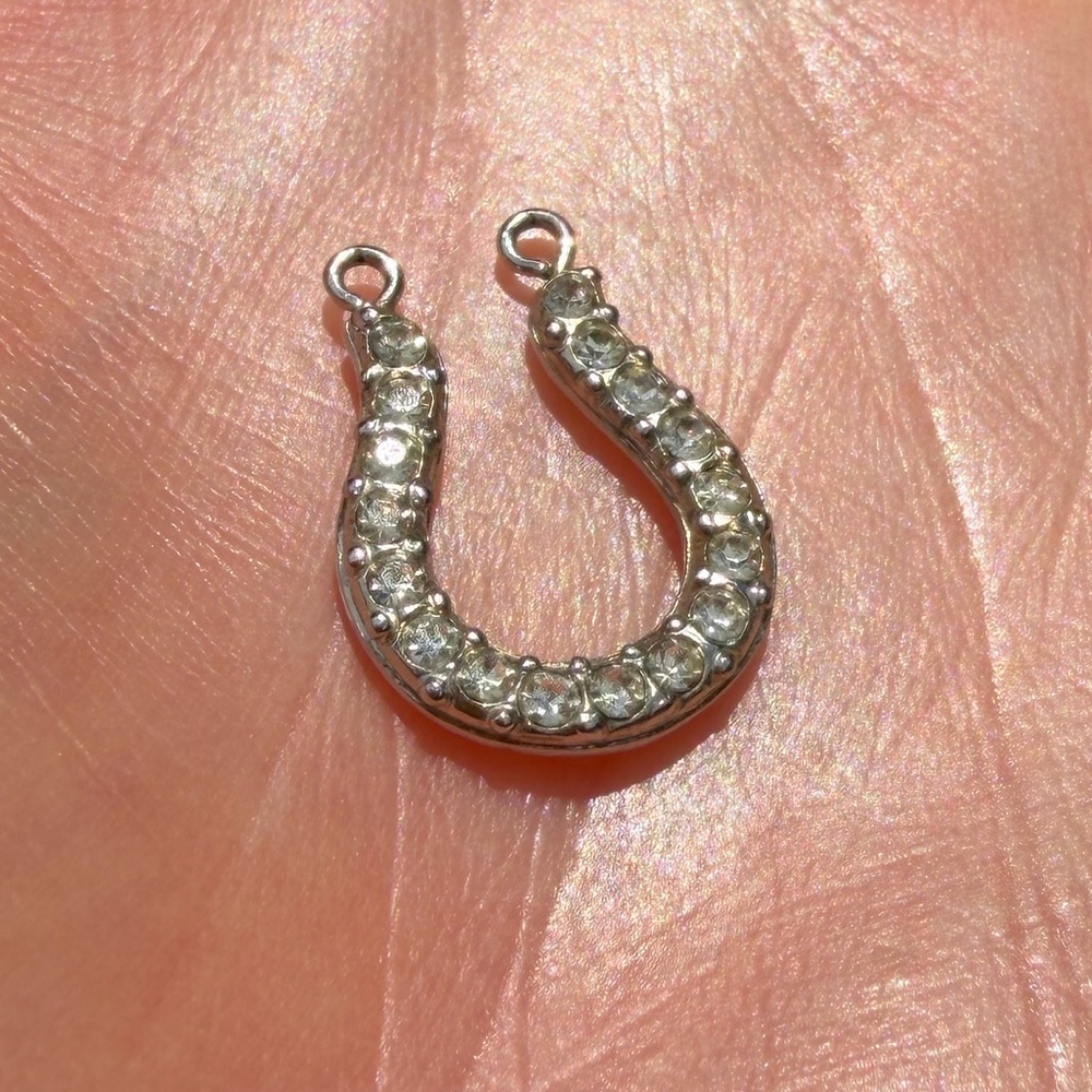 Diamond horseshoe pendant